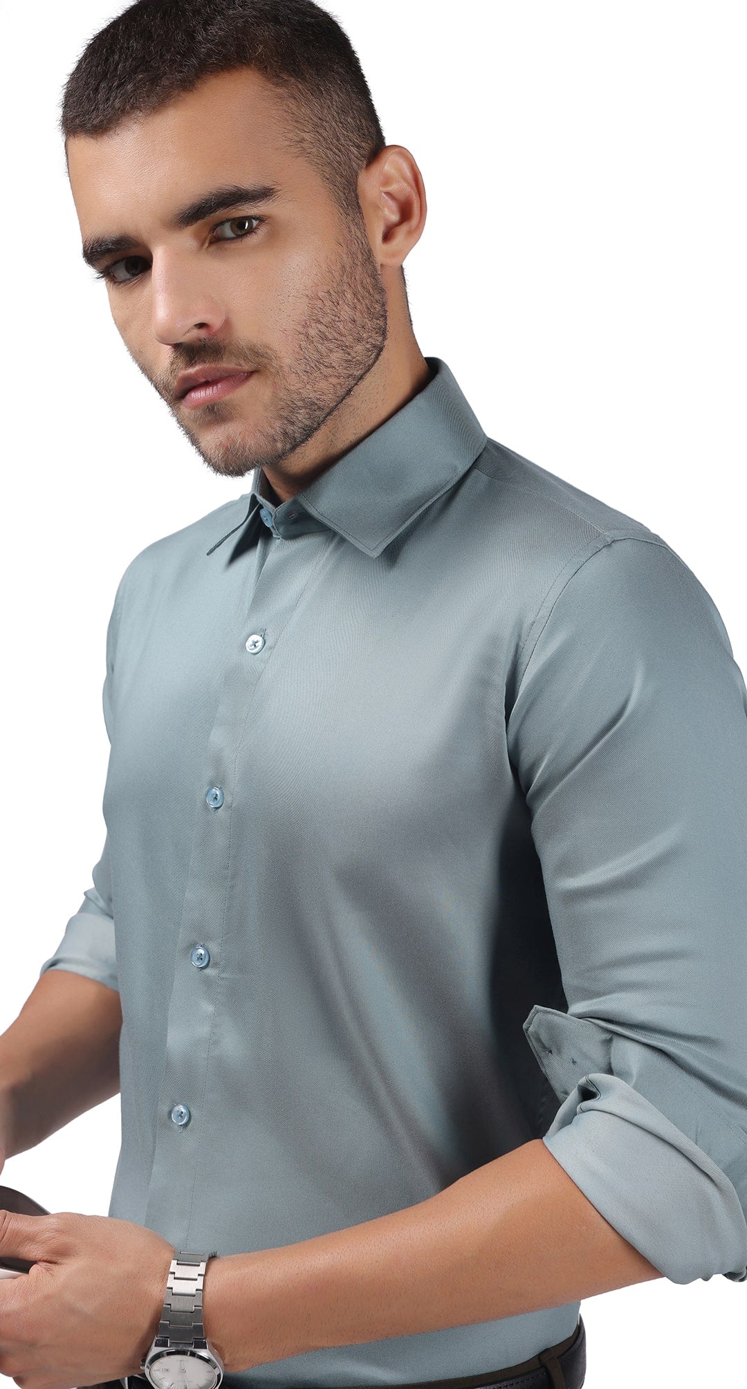 Anti-Stain Miracle Lycra Dress Shirt β Grey