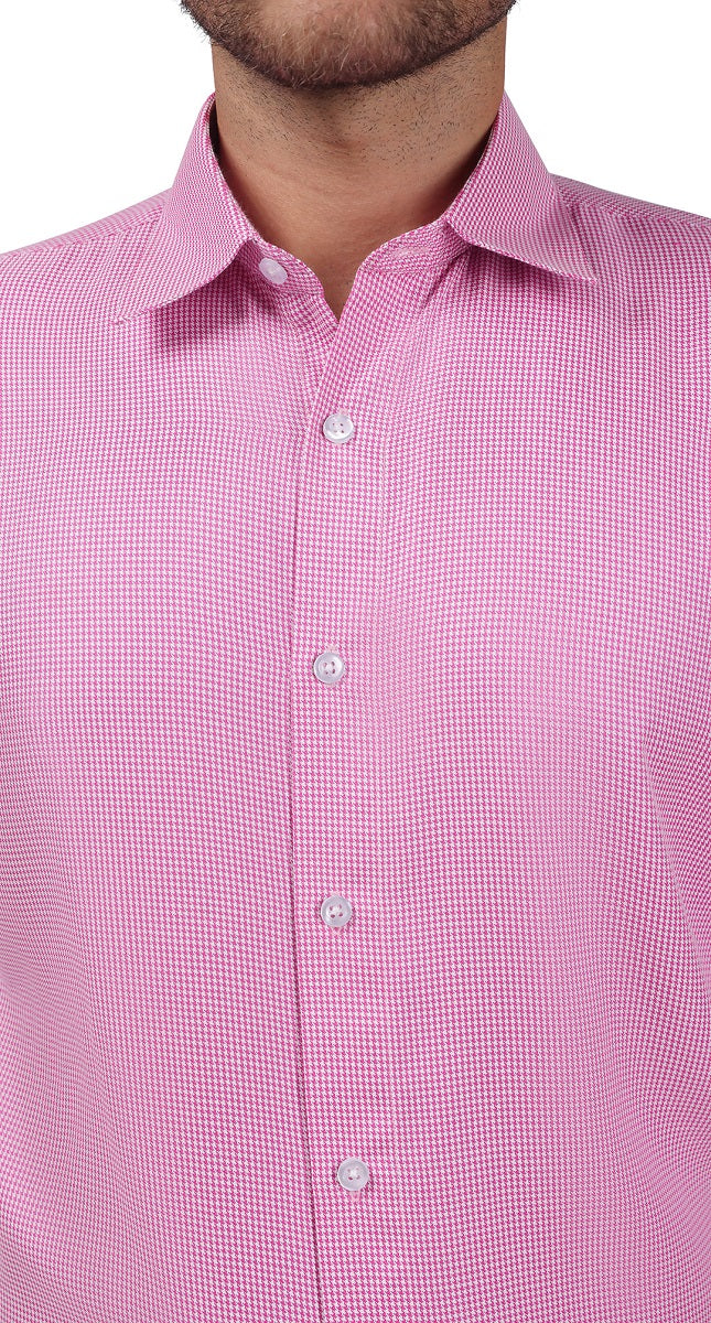Anti-Stain Polyester Viscose Yarn Dress Shirt β Pink