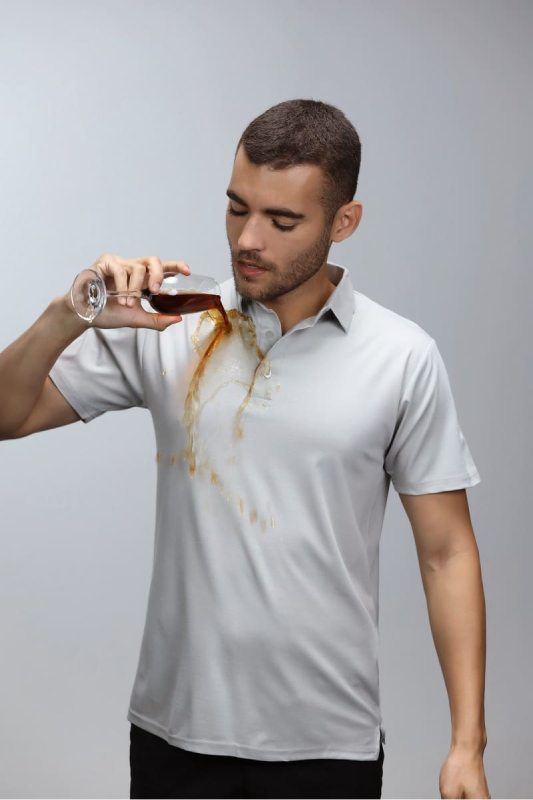 Anti-Stain Classic Polo T-shirt – Grey
