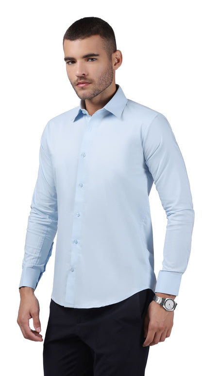 Anti-Stain Lycra Dress Shirt – Light Blue