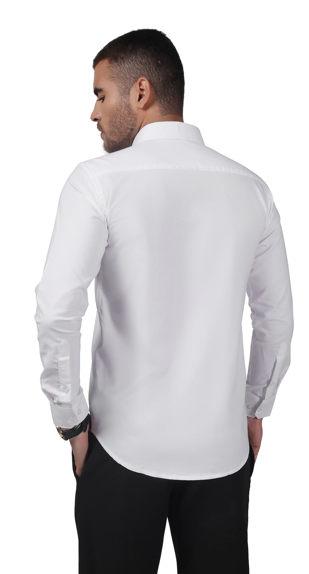 Anti-Stain Lycra Dress Shirt – White