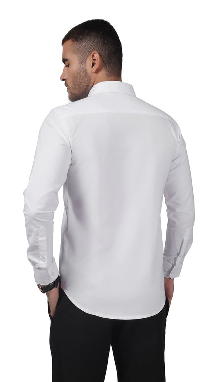 Anti-Stain Lycra Dress Shirt – White
