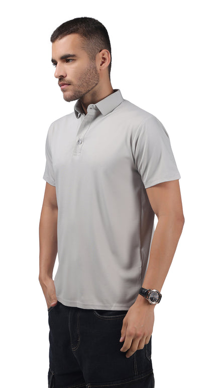 Anti-Stain Classic Polo T-shirt – Grey