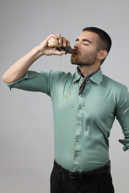 Anti-Stain Miracle Lycra Dress Shirt – Green