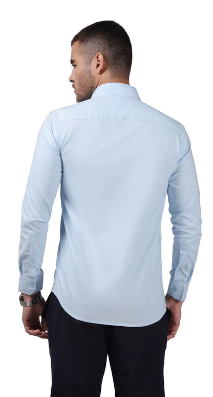 Anti-Stain Lycra Dress Shirt – Light Blue