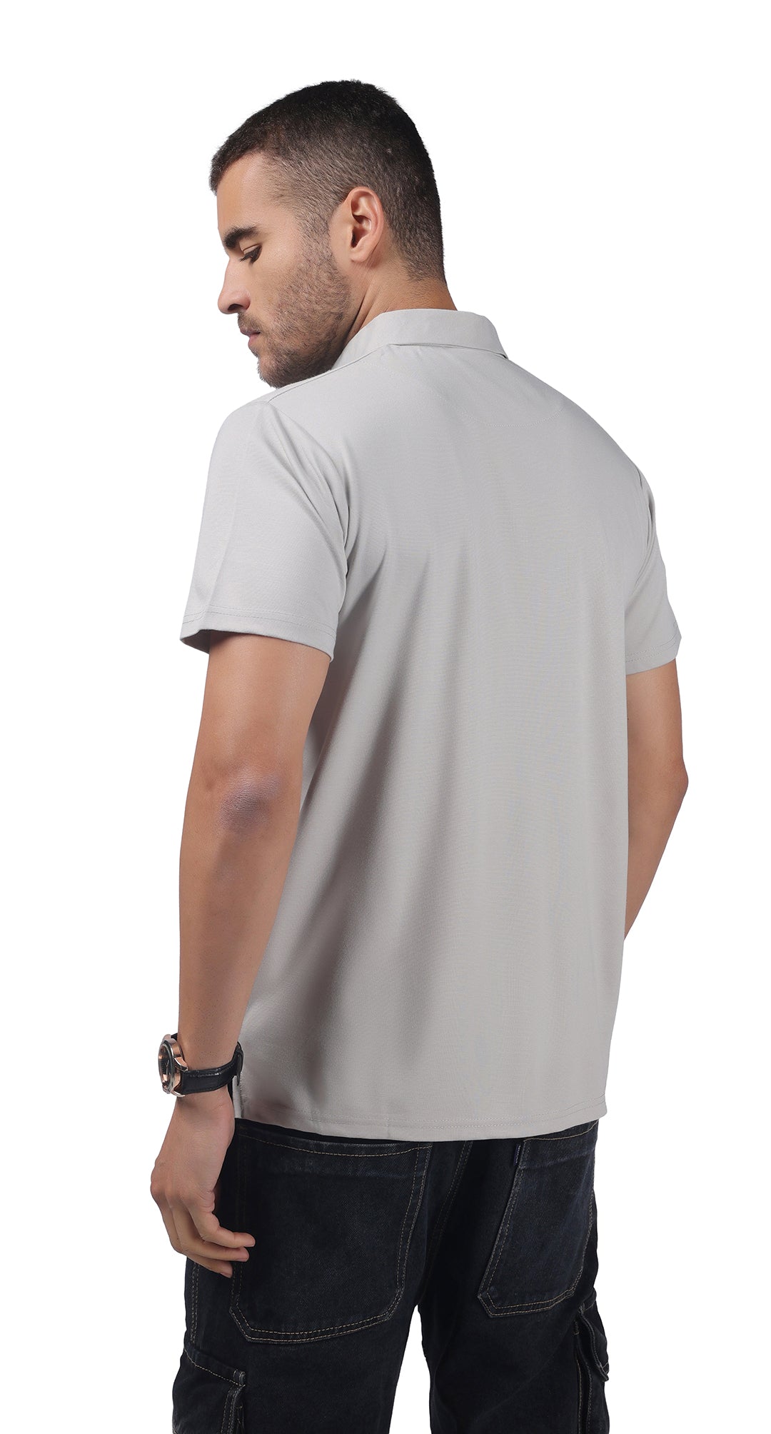 Anti-Stain Classic Polo T-shirt – Grey