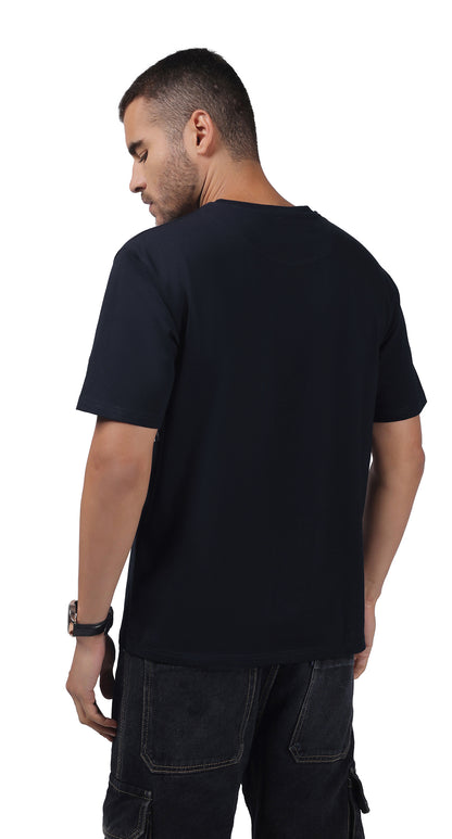 Anti-Stain Skyline Oversized T-Shirt – Navy
