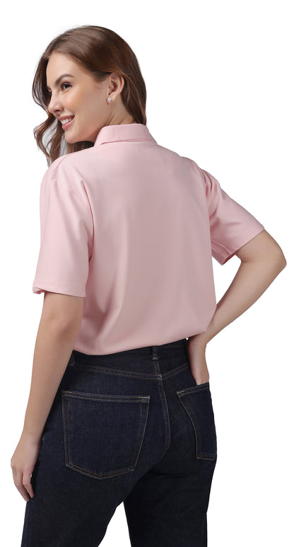 Anti-Stain Classic Polo T-shirt – Pink