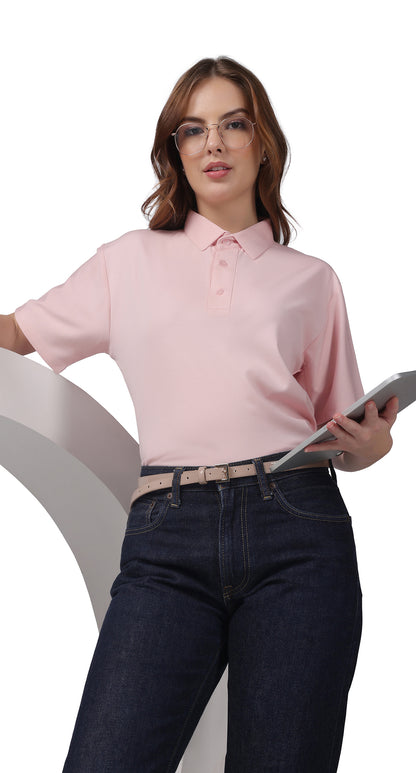 Anti-Stain Classic Polo T-shirt – Pink
