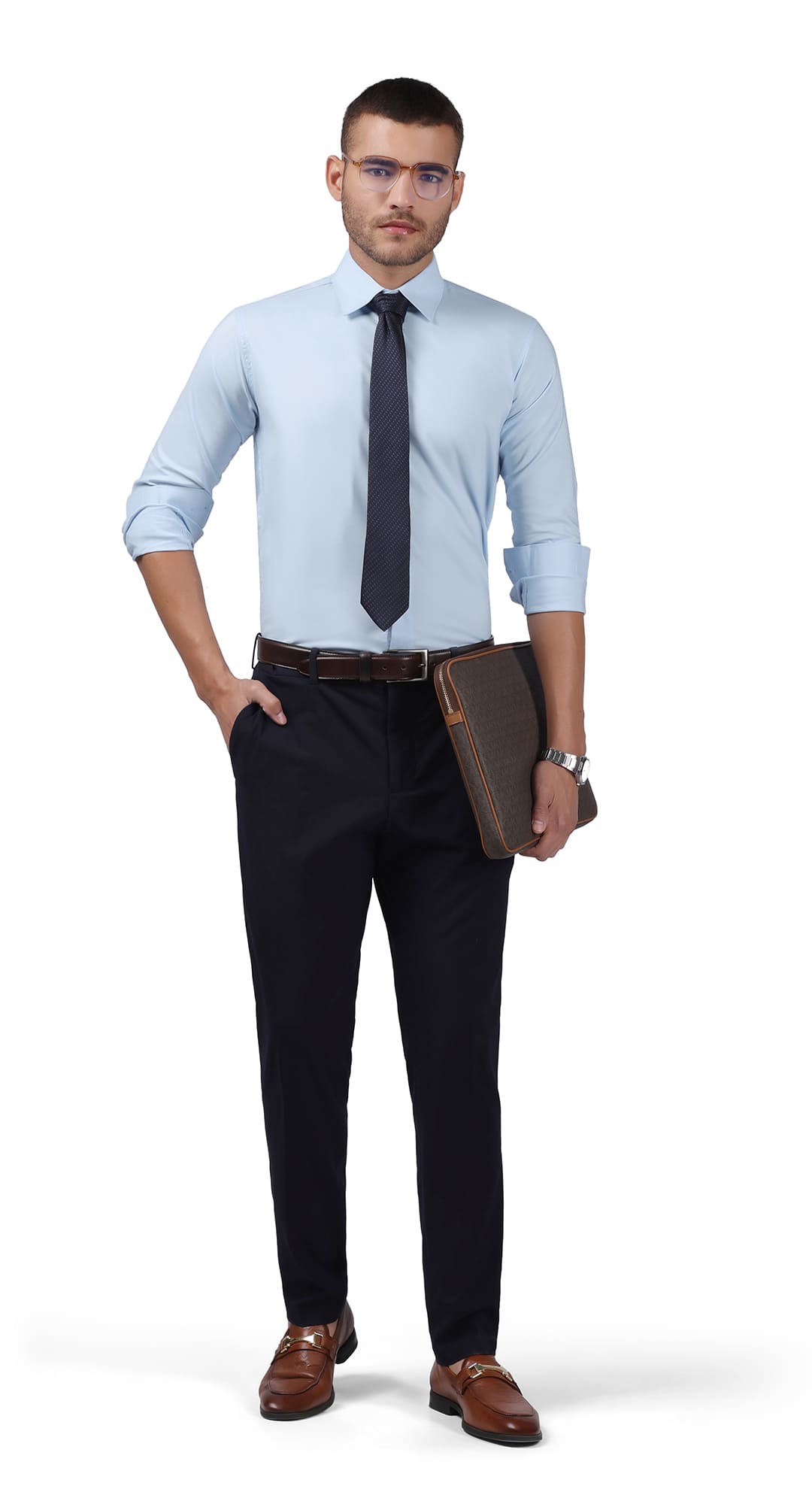 Anti-Stain Lycra Dress Shirt – Light Blue