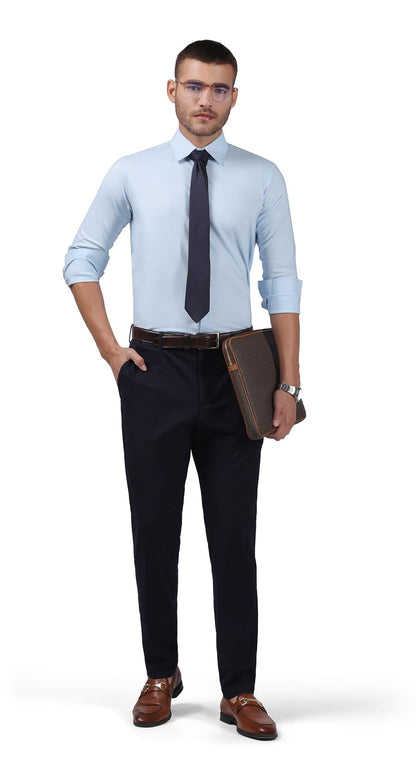 Anti-Stain Lycra Dress Shirt – Light Blue
