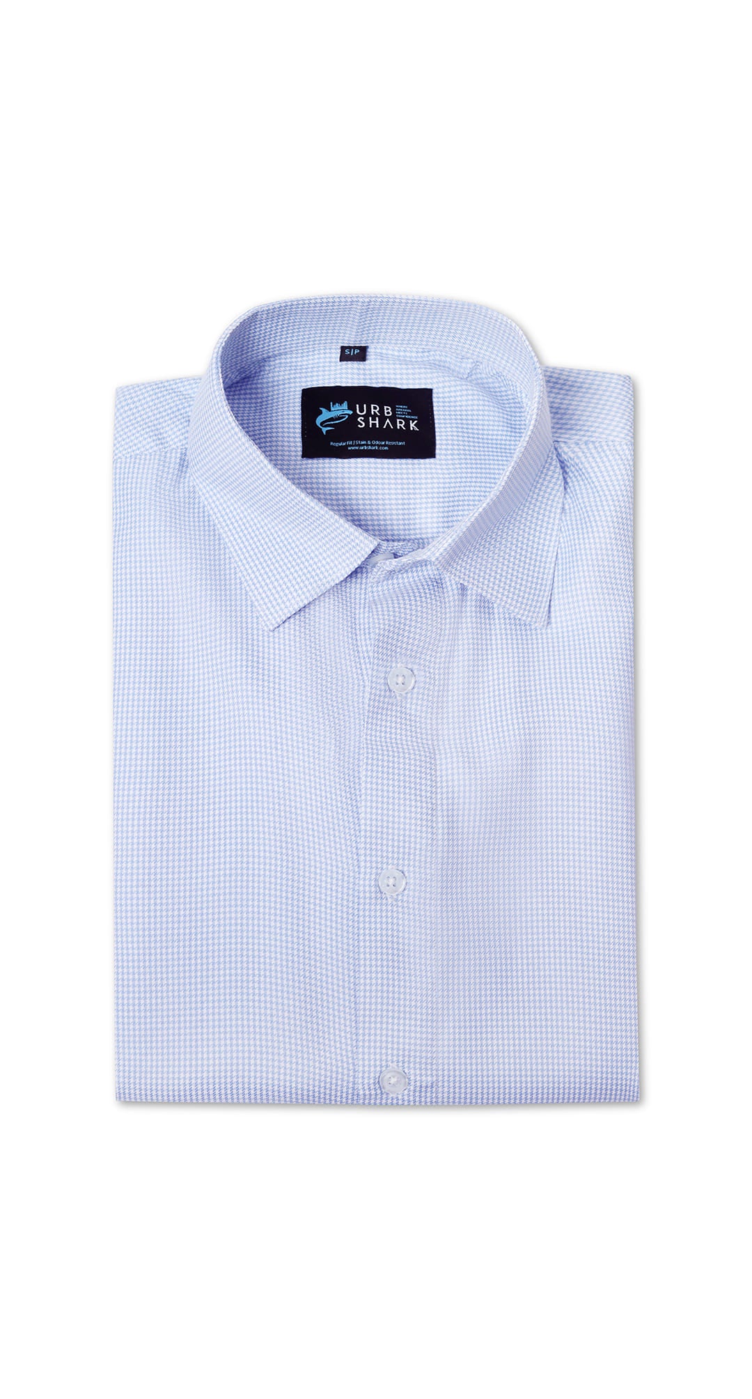 Anti-Stain Classic Check Dress Shirt – Blue