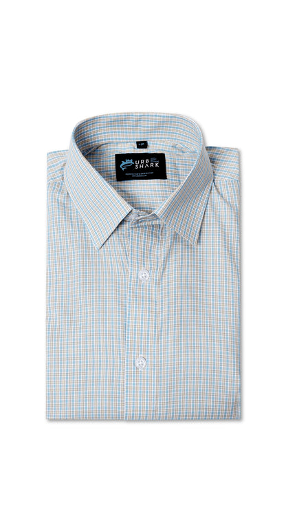 Anti-Stain Brick Check Dress Shirt – Light Green