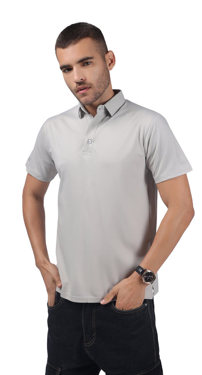 Anti-Stain Classic Polo T-shirt – Grey