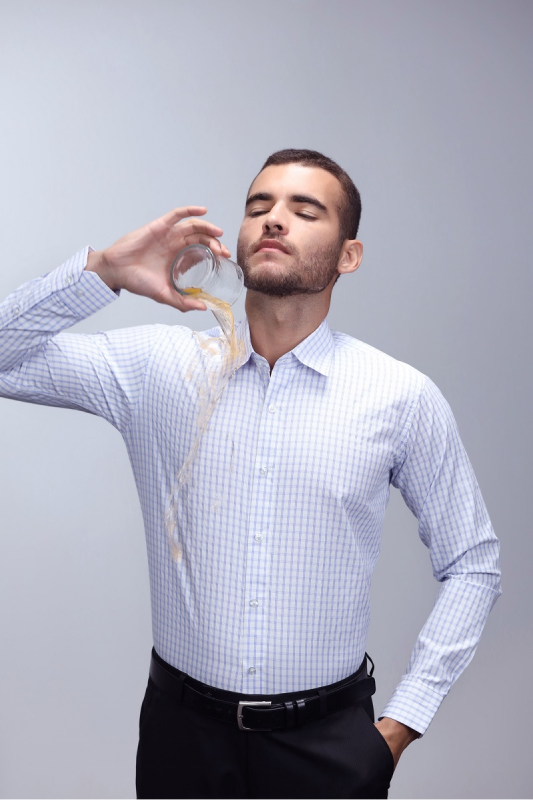 Anti-Stain Brick Check Dress Shirt – White and Black check