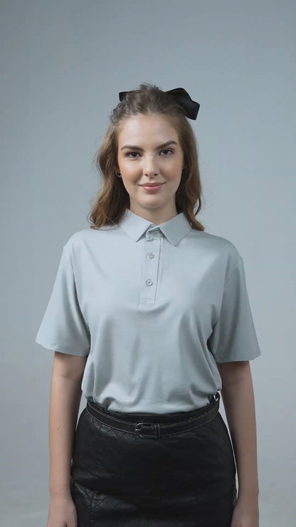 Anti-Stain Classic Polo T-shirt – Grey