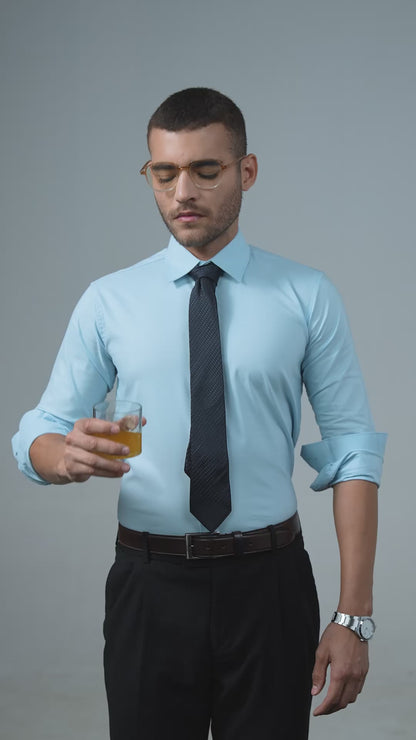 Anti-Stain Lycra Dress Shirt – Light Blue