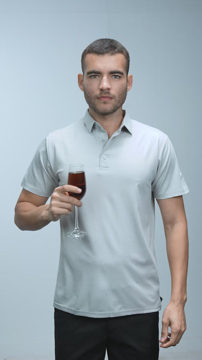 Anti-Stain Classic Polo T-shirt – Grey